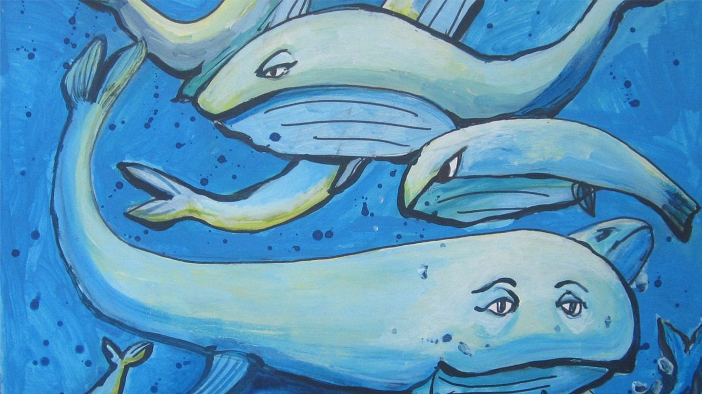 painting of whales