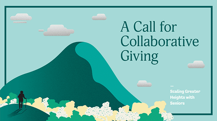 a call for collaborative giving green graphic